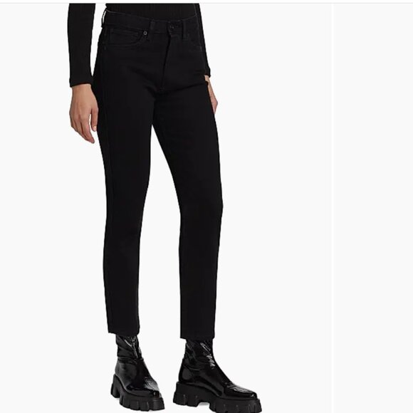 ๐ 3x1 NYC Black High-Rise Slim Leg Jeans Retro 30 Waist Whimsigoth - Picture 1 of 10